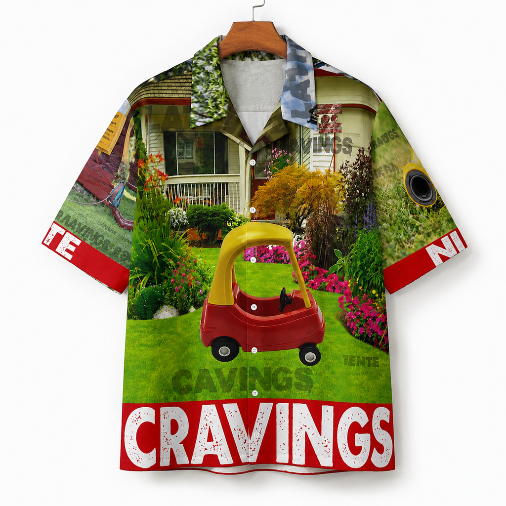#L8NC - Little Tikes Graphic Hawaiian Shirt | Nostalgic Camp Collar Streetwear Shirt | Button-Up