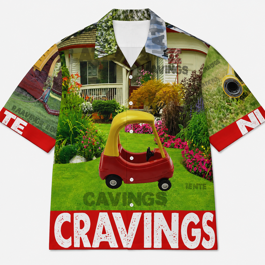 #L8NC - Little Tikes Graphic Hawaiian Shirt | Nostalgic Camp Collar Streetwear Shirt | Button-Up