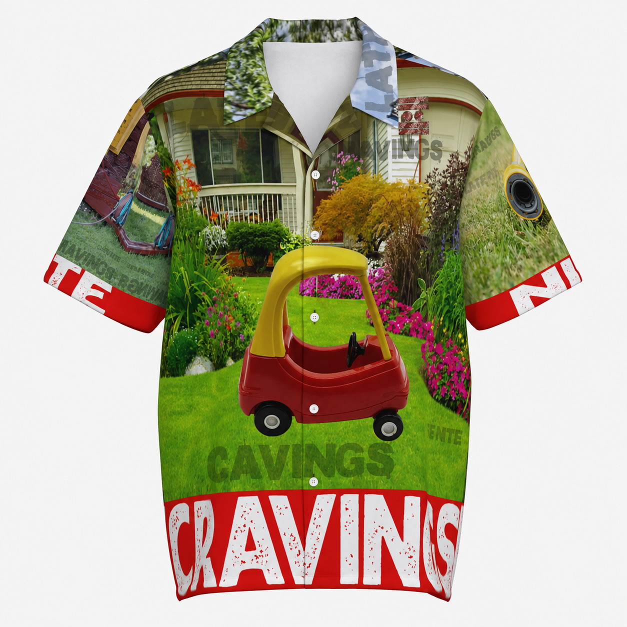 #L8NC - Little Tikes Graphic Hawaiian Shirt | Nostalgic Camp Collar Streetwear Shirt | Button-Up