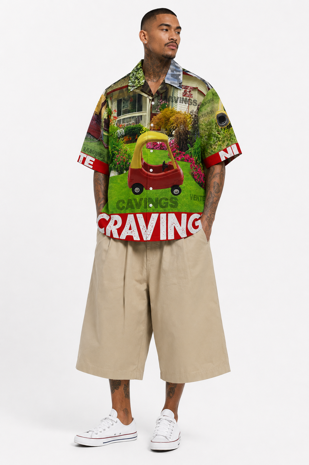 #L8NC - Little Tikes Graphic Hawaiian Shirt | Nostalgic Camp Collar Streetwear Shirt | Button-Up