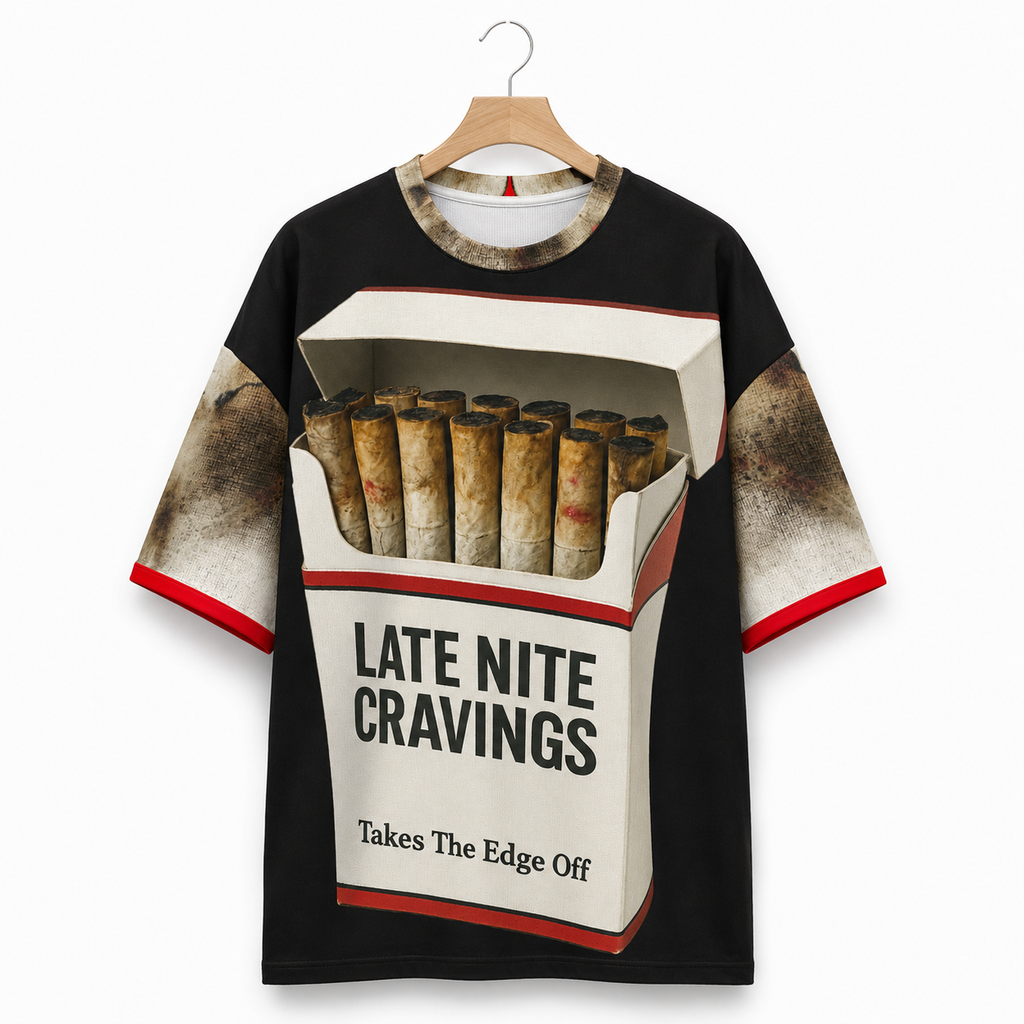 #L8NC - Men's Got A Light T-Shirt Drop Shoulder Streetwear Black Tee