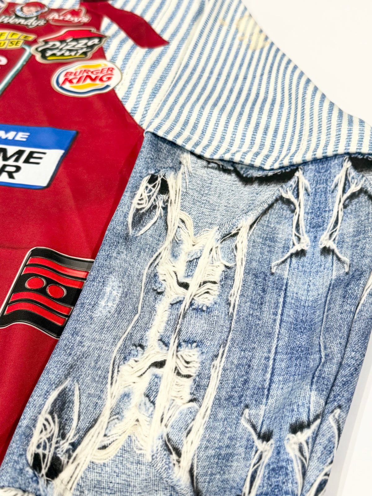 #L8NC - Want Fries With That Patchwork Pullover Hoodie