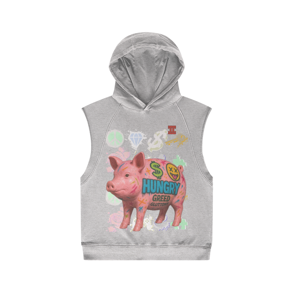 #L8NC Pork Shoe Cut Off Hoodie