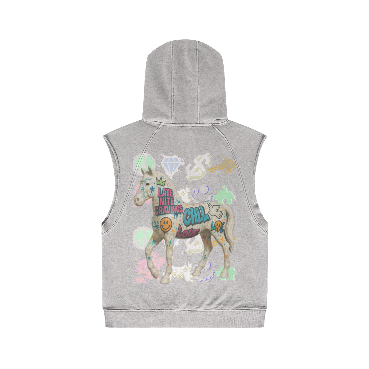 #L8NC Pork Shoe Cut Off Hoodie
