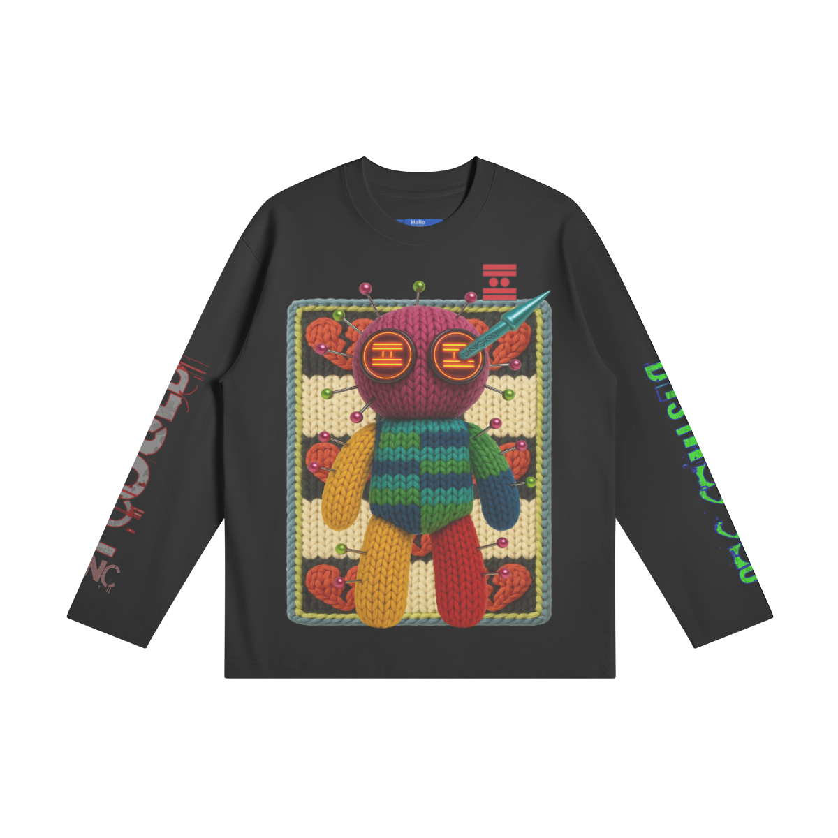#L8NC - Hexed Hearts Long Sleeve - Black