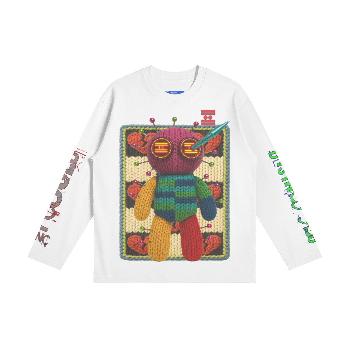 #L8NC - Hexed Hearts Cotton Long Sleeve