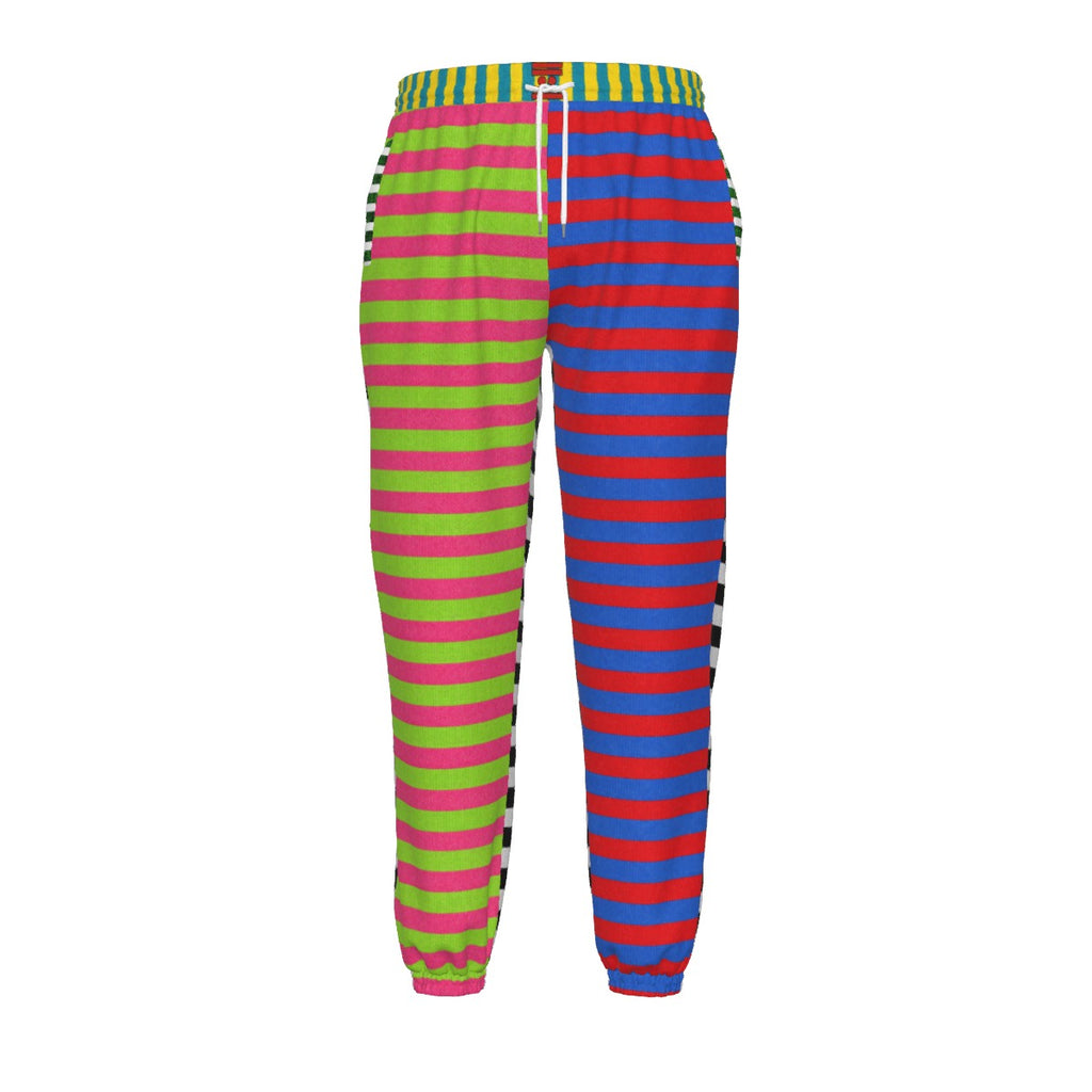 #L8NC - Fruit Stripe Gum Mens Athletic Joggers | Striped Streetwear Sweatpants