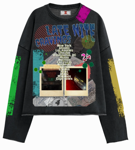 #L8NC Cropped Living Color Passport Sweat