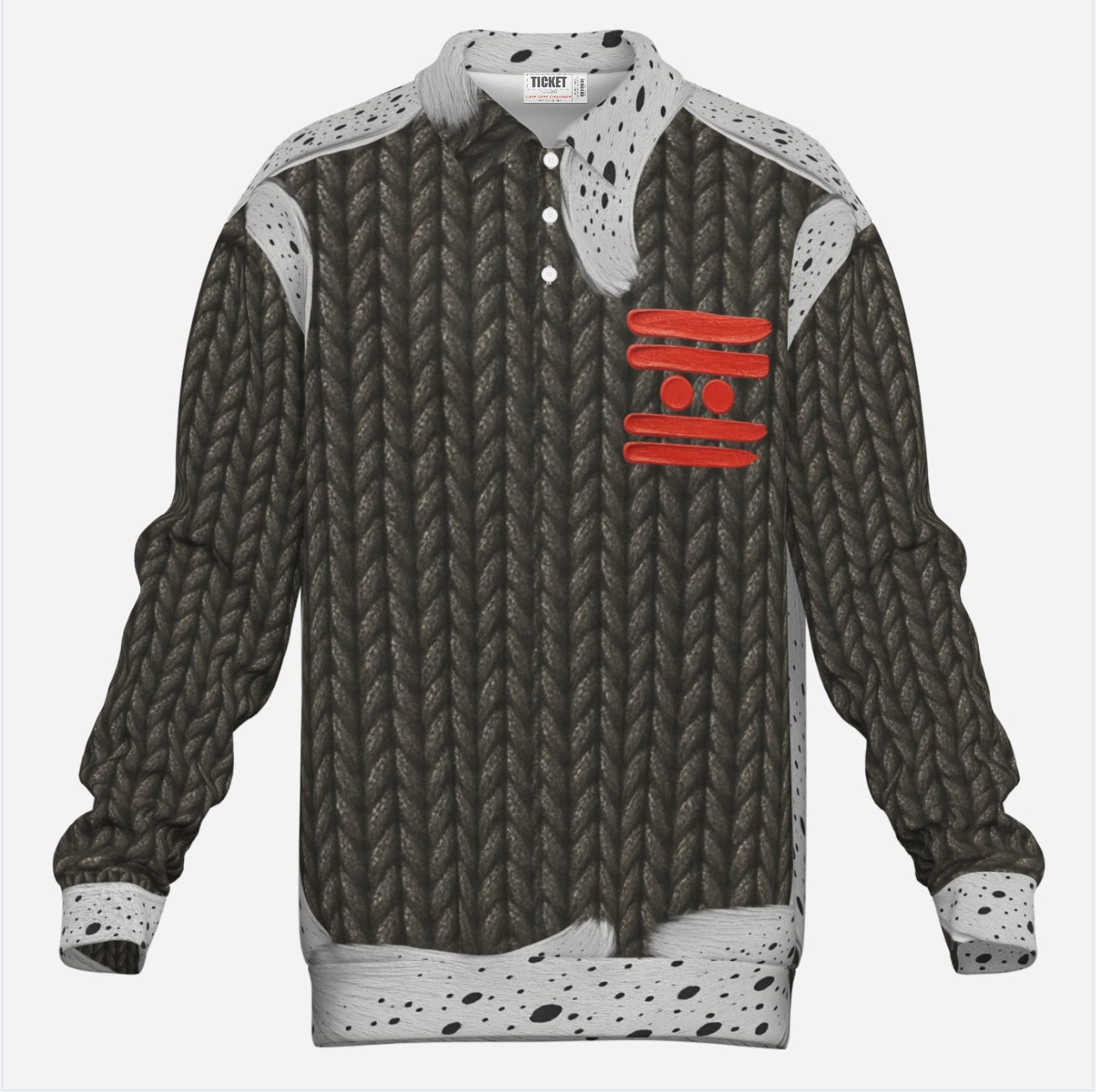 #L8NC - Knitted Canvas Lapel Sweatshirt