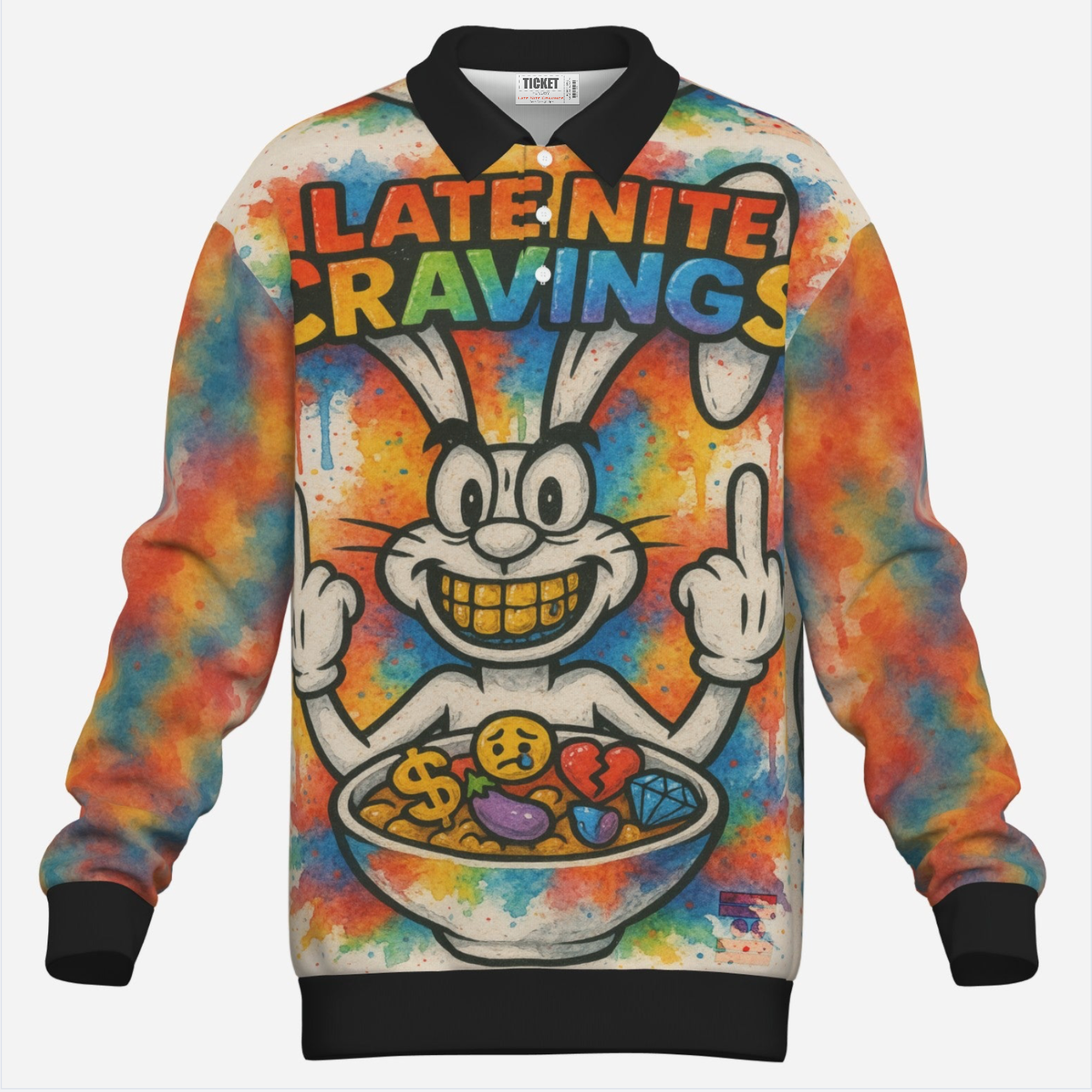 #L8NC - Trixx Bunny Lapel Sweatshirt