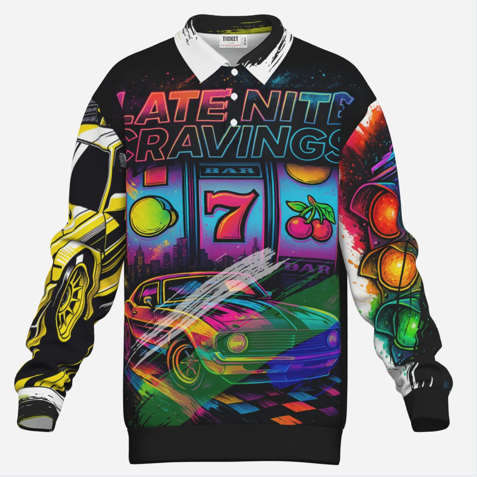 #L8NC - High Stakes Speedway Men's Lapel Sweatshirt