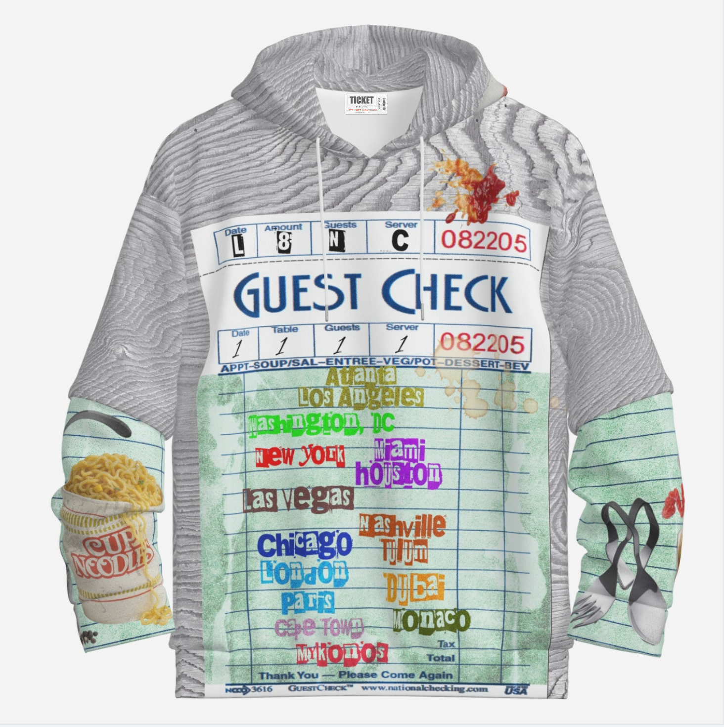 #L8NC -Check Please Patchwork Pullover Hoodie