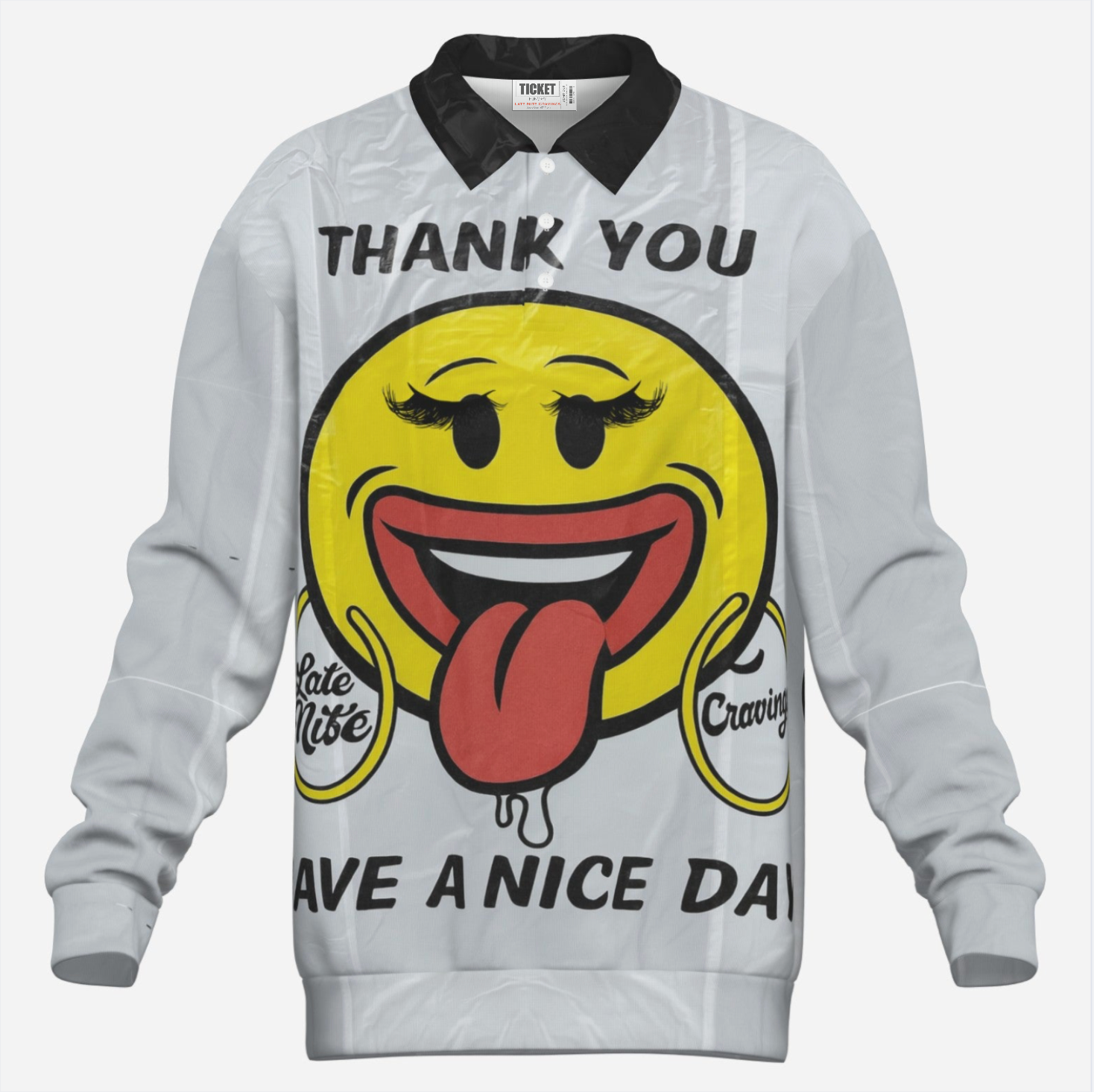 #L8NC - Thank You Come Again Lapel Sweatshirt