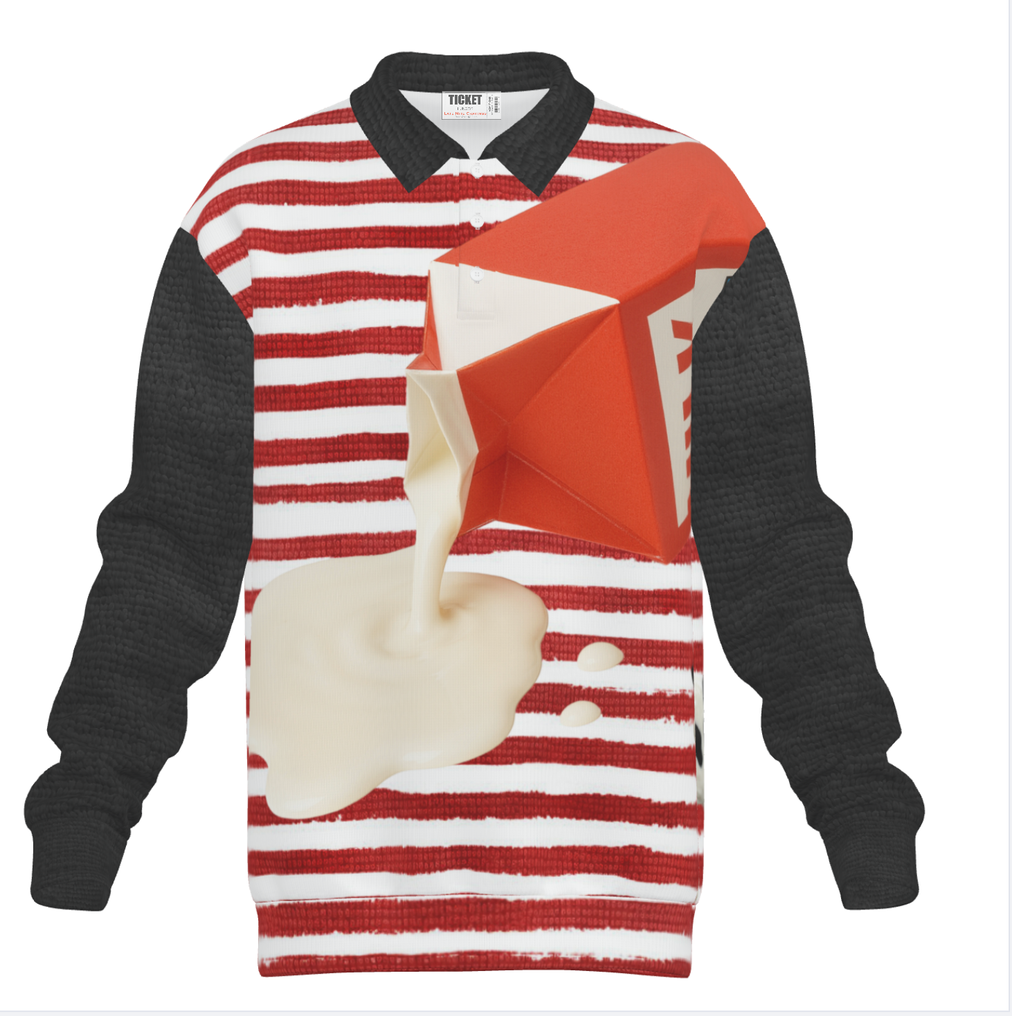 #L8NC - Spilt Milk Lapel Sweatshirt