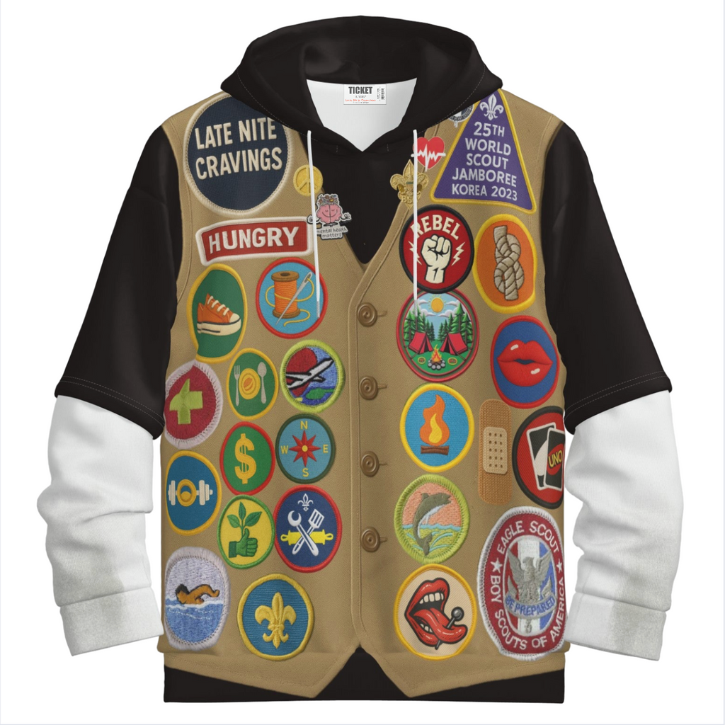 #L8NC - Merit Badge Double Layered Mayhem Hoodie