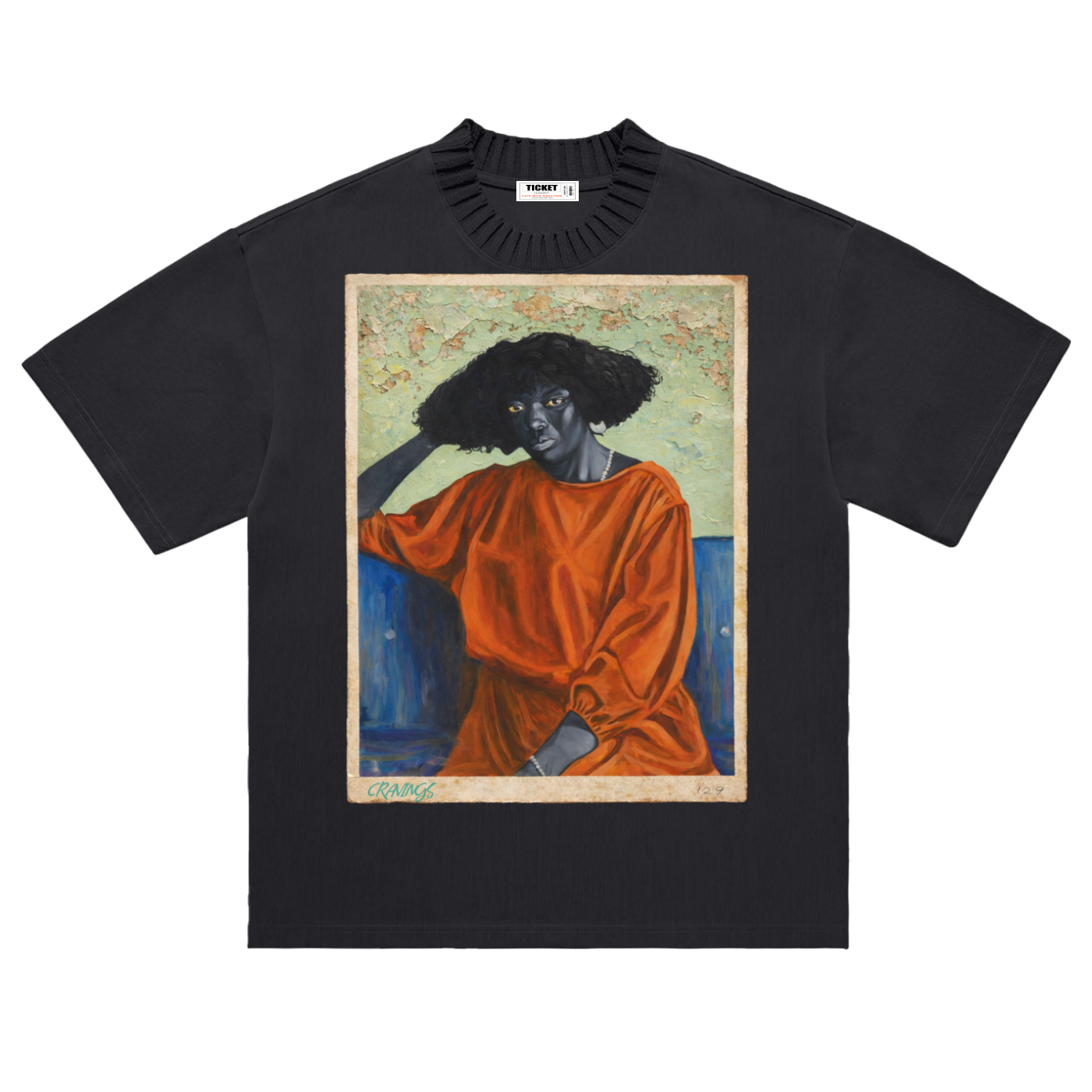 #L8NC - Gallery Frame Knitted Tee BLK