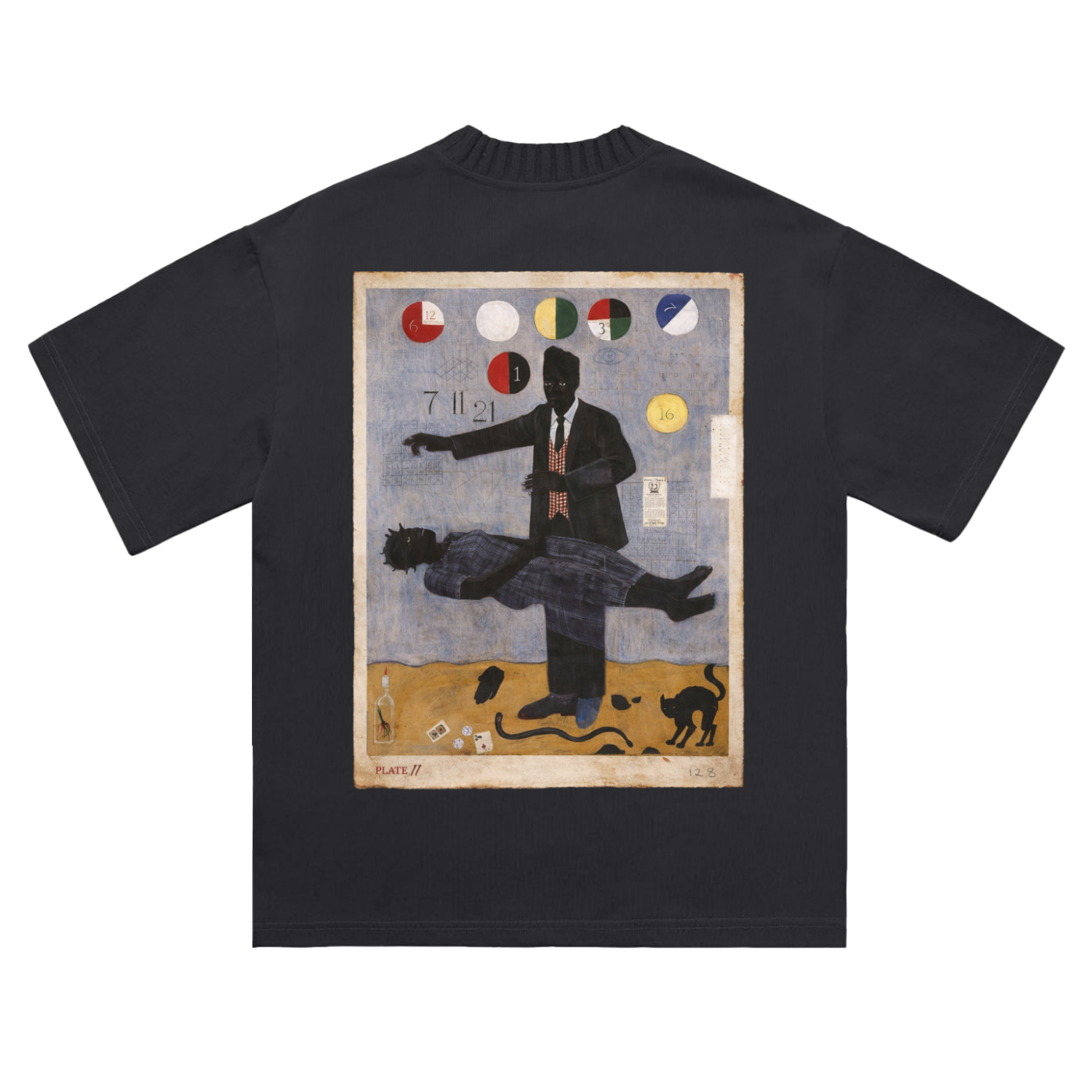 #L8NC - Gallery Frame Knitted Tee BLK