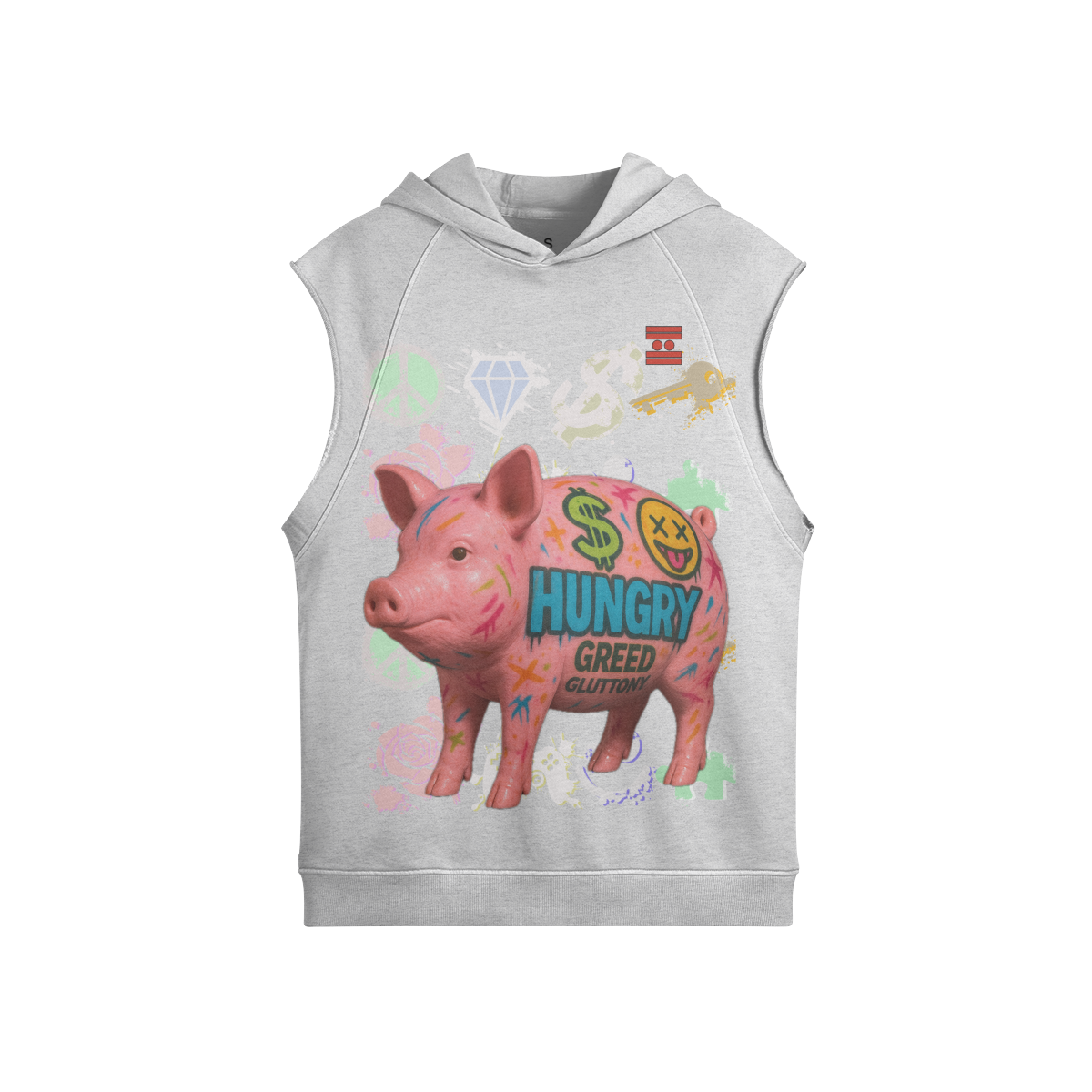 #L8NC Pork Shoe Cut Off Hoodie